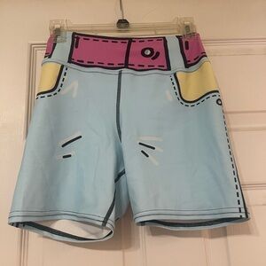 Fierce Plus Yoga Shorts -Colorful Women's Cartoon Print Shorts